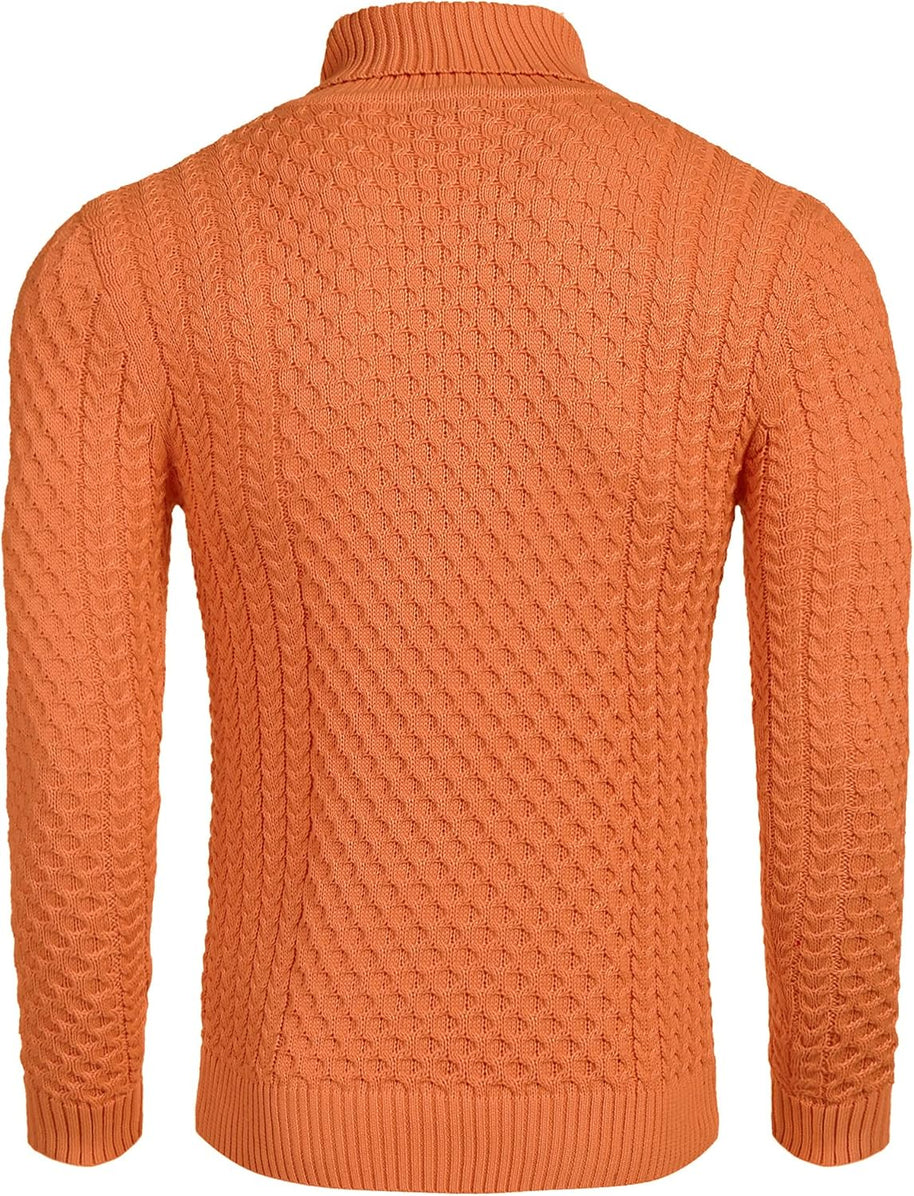 WW | Casual knitted men's turtleneck sweater