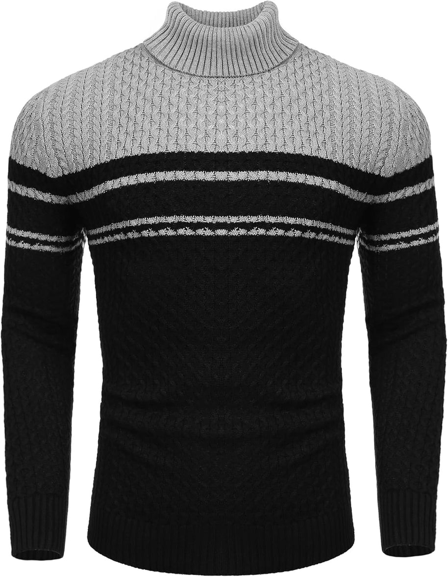 WW | Casual knitted men's turtleneck sweater