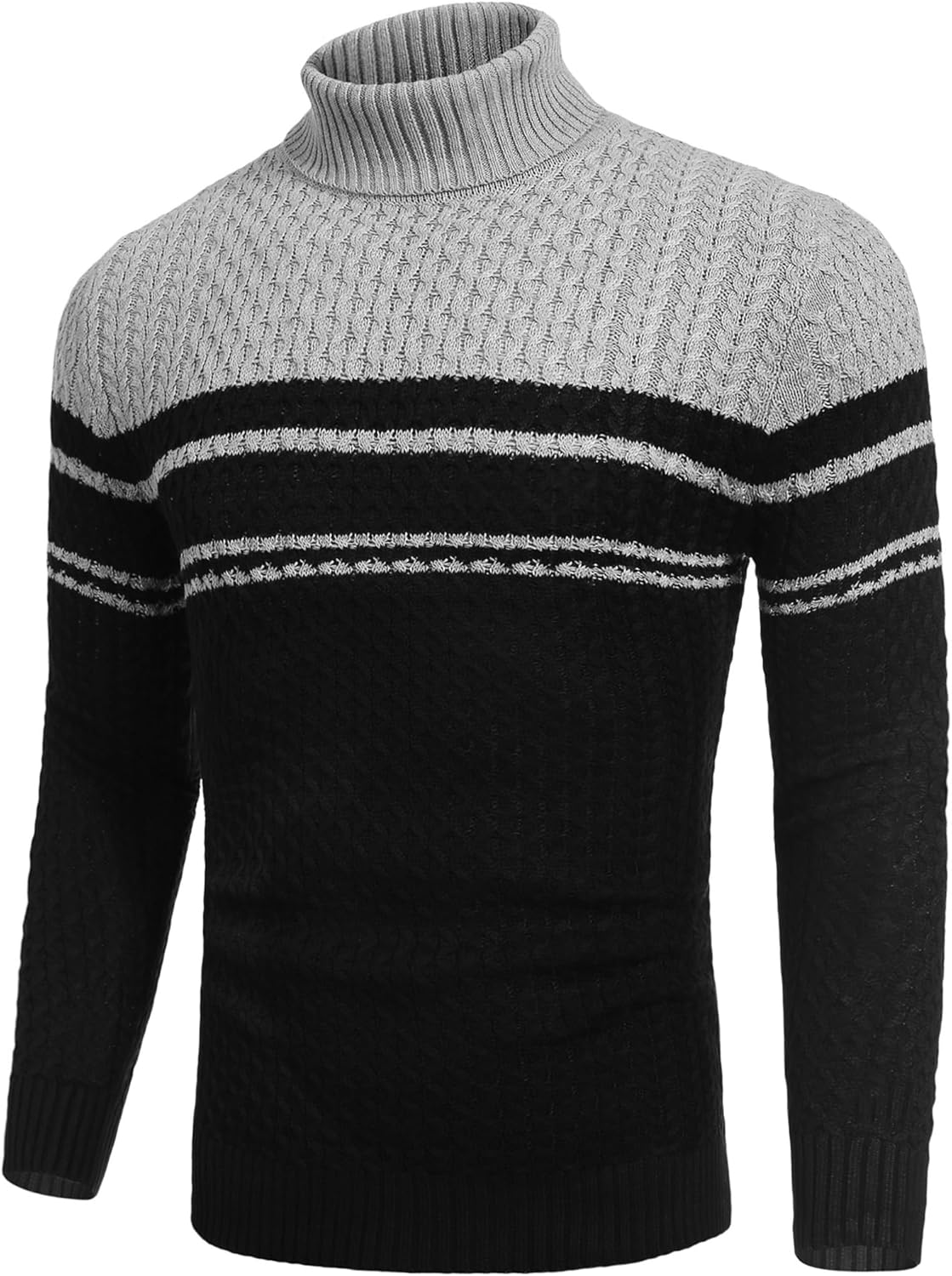 WW | Casual knitted men's turtleneck sweater