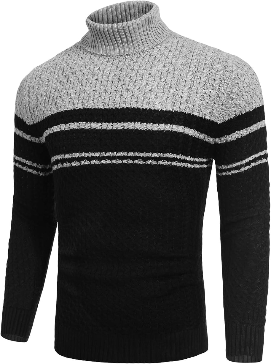 WW | Casual knitted men's turtleneck sweater