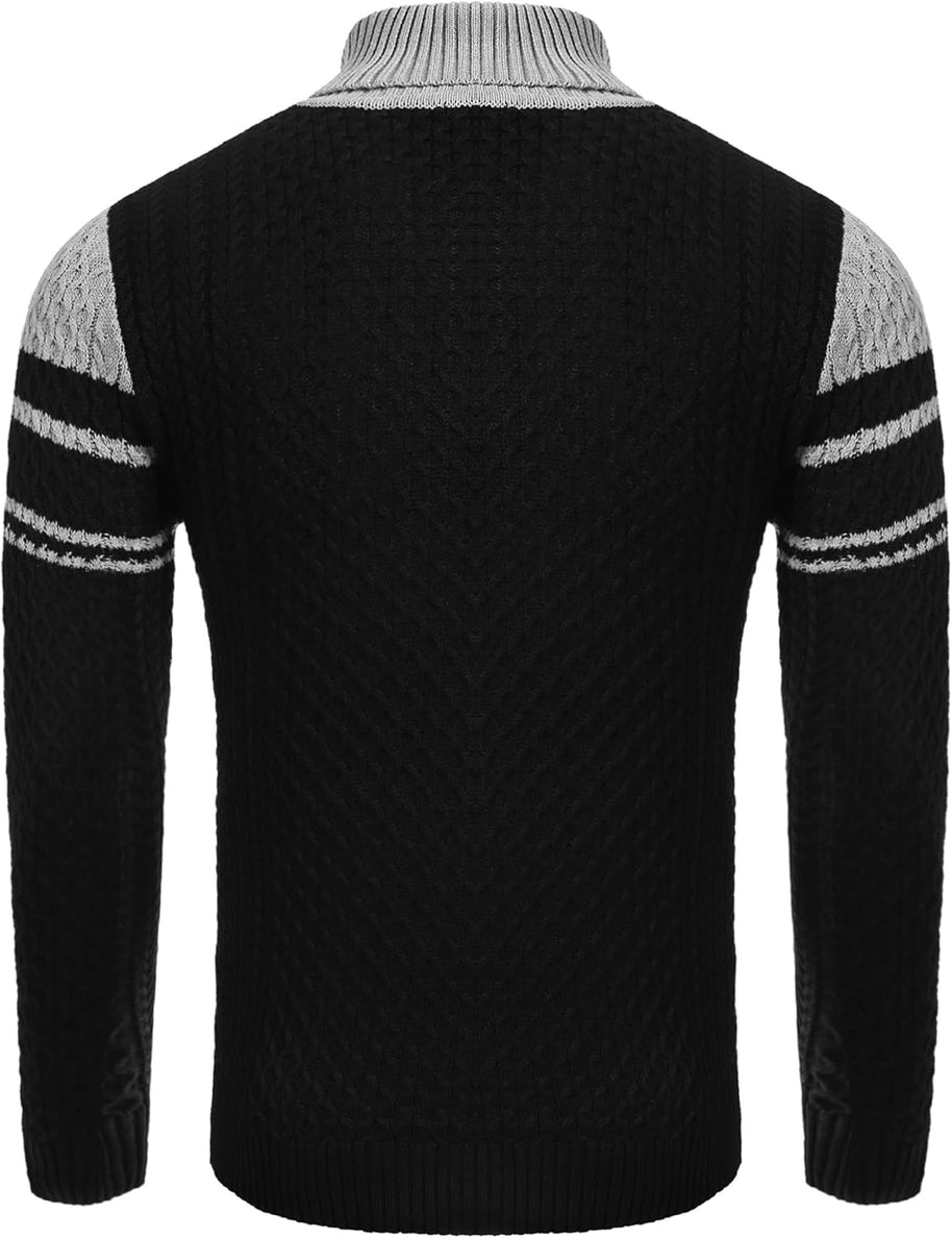 WW | Casual knitted men's turtleneck sweater