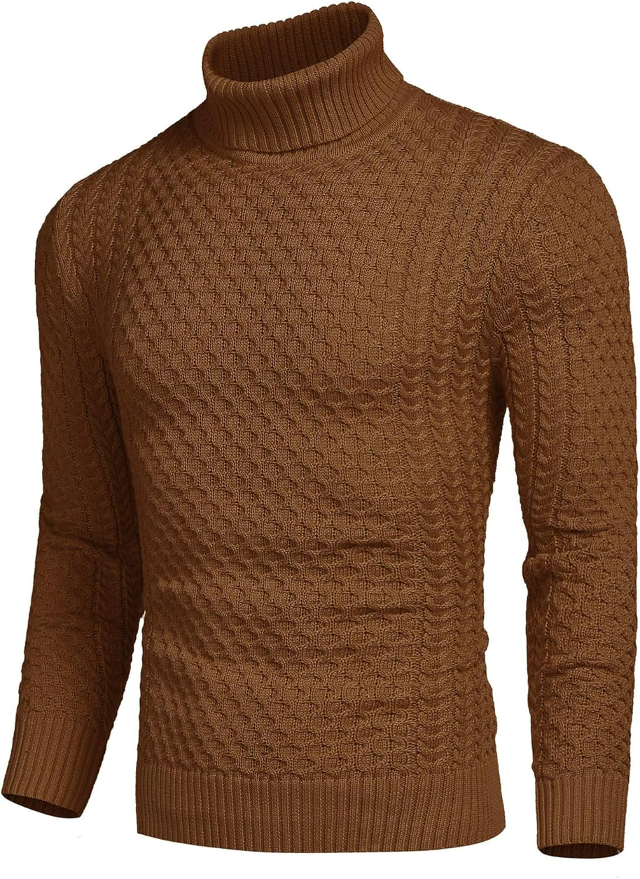 WW | Casual knitted men's turtleneck sweater