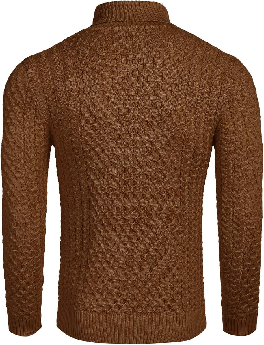 WW | Casual knitted men's turtleneck sweater