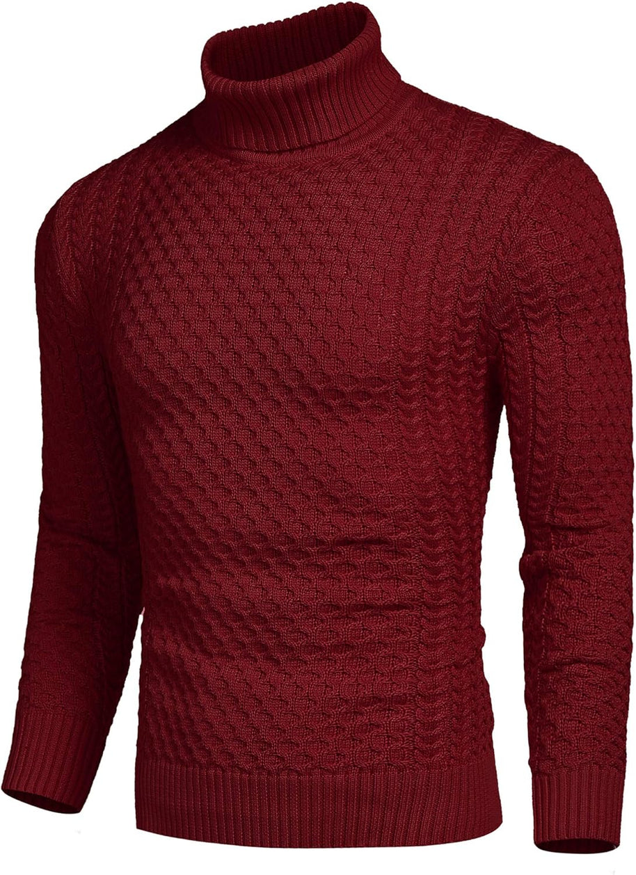 WW | Casual knitted men's turtleneck sweater