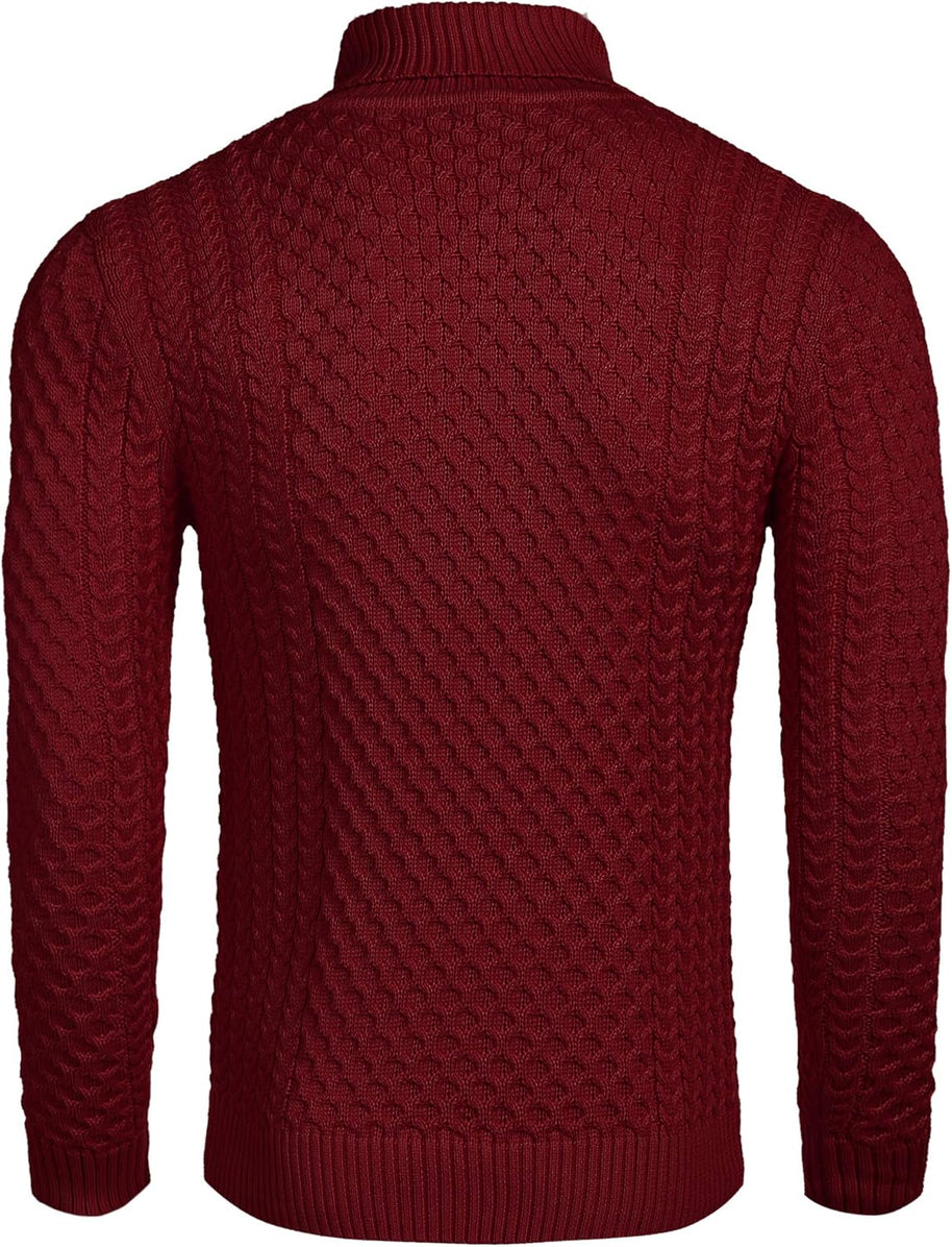 WW | Casual knitted men's turtleneck sweater