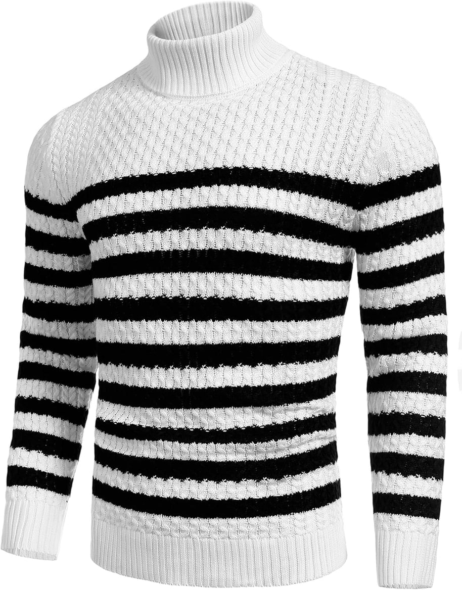 WW | Casual knitted men's turtleneck sweater