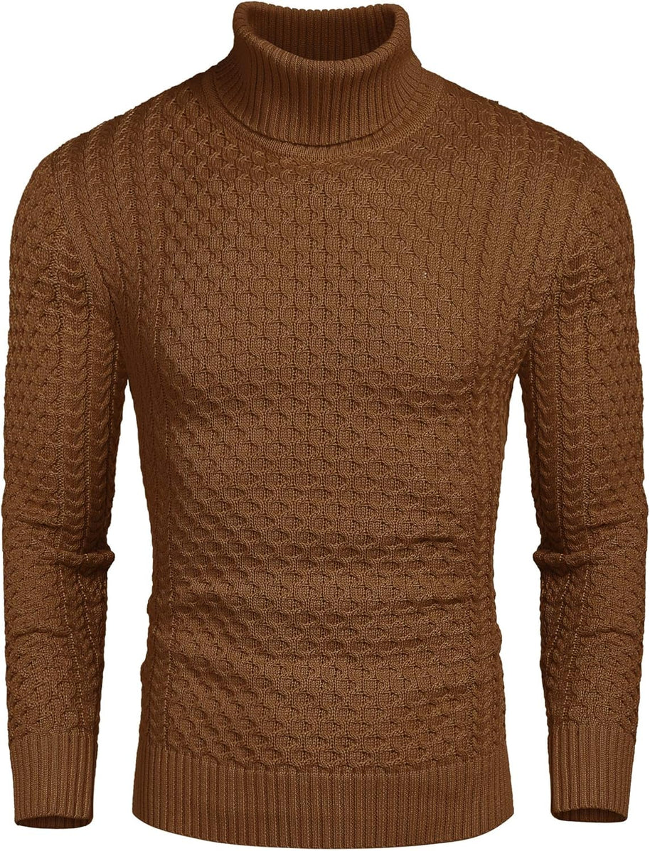 WW | Casual knitted men's turtleneck sweater