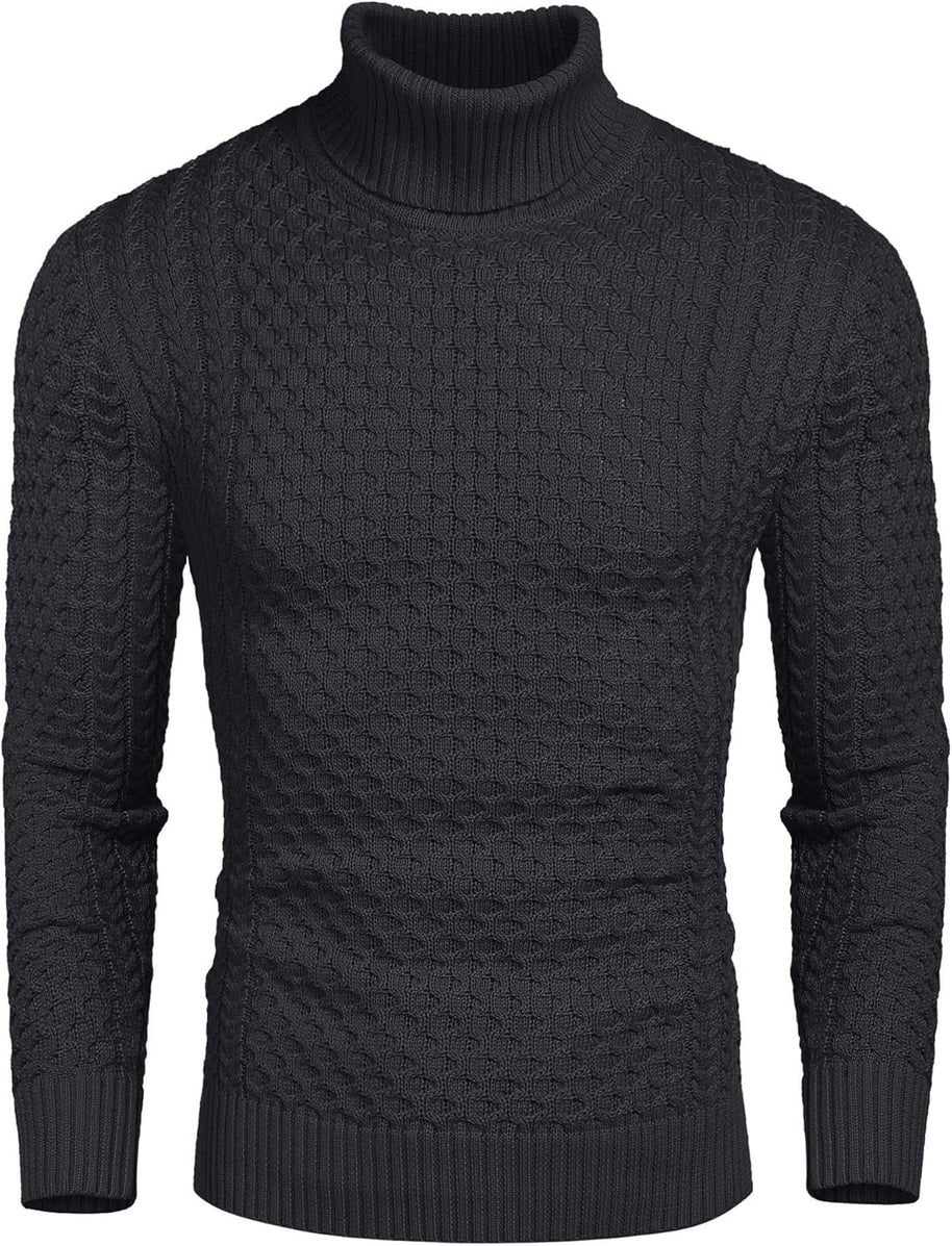 WW | Casual knitted men's turtleneck sweater