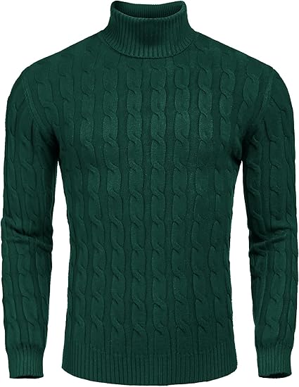WW | Casual knitted men's turtleneck sweater