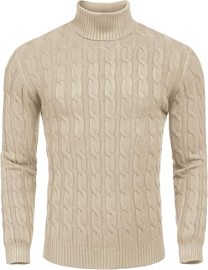 WW | Casual knitted men's turtleneck sweater