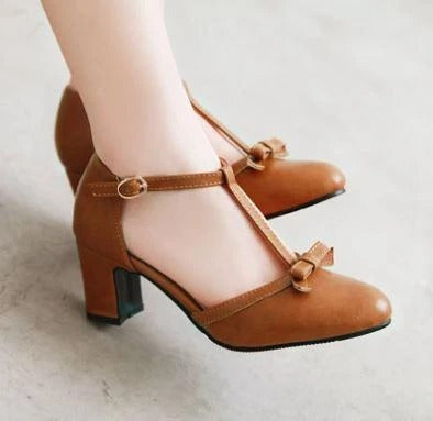 WW | Damen Vintage-Schuhe Braun