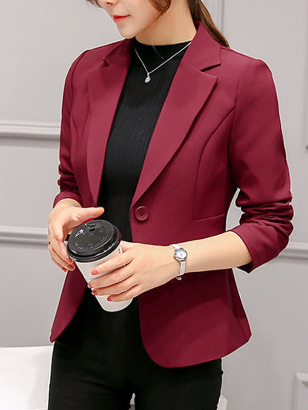 WW | Schwarzer Blazer für Damen Bürojacke Anzug Taschen Jacken