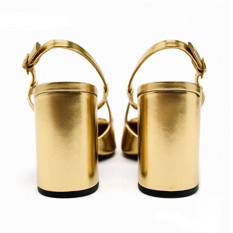 WW | Elegante Damen Sling Back Schuhe Moderne Büro High Heels