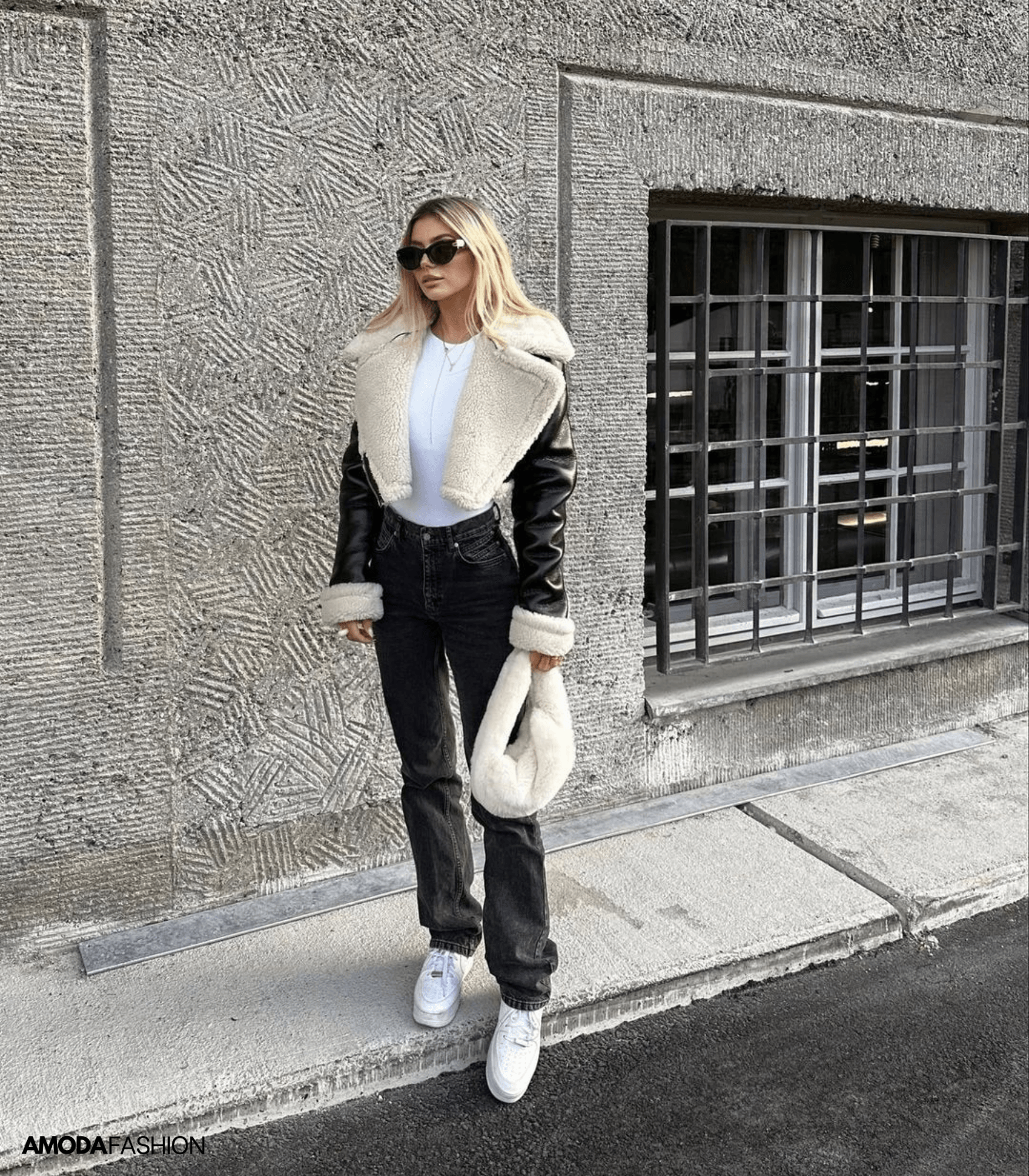 Top Leder-Teddyjacke
