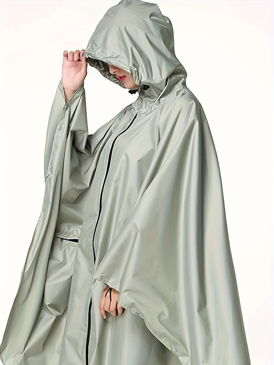 WW | Wasserdichter Regenponcho Mit Kapuze