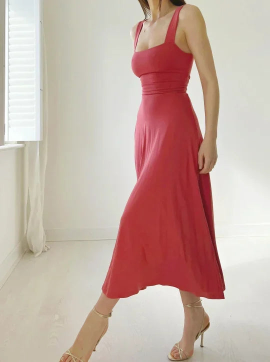 WW | Elegante Rückenfreie Maxi Kleid