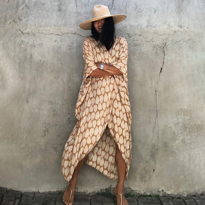 WW | Glamouröse Sonnenschutz Resort Strandkleid Cover Up