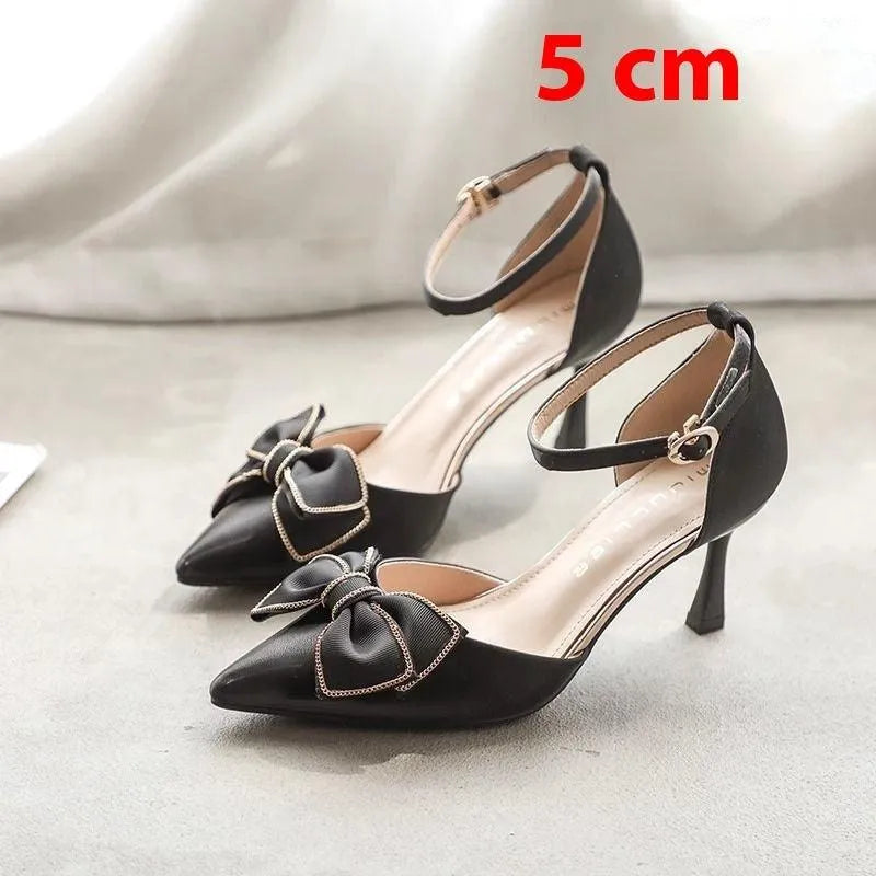 WW | Pumps für Damen mit Schleife und Spitzenabsatz