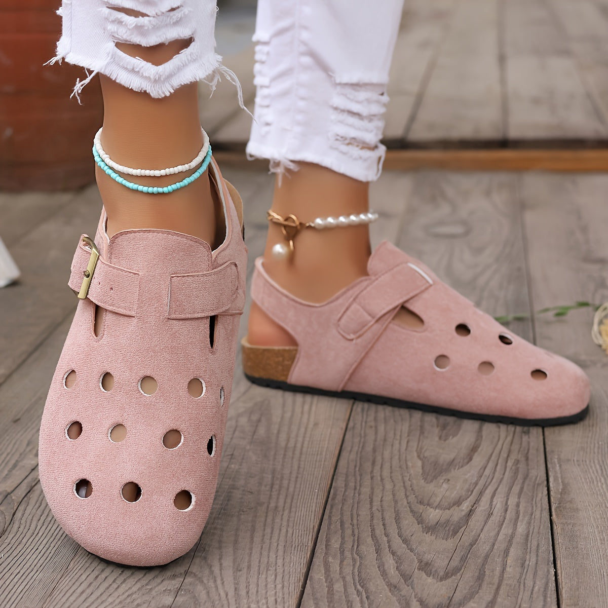 WW | Retro Kork Clogs Mit Slingback