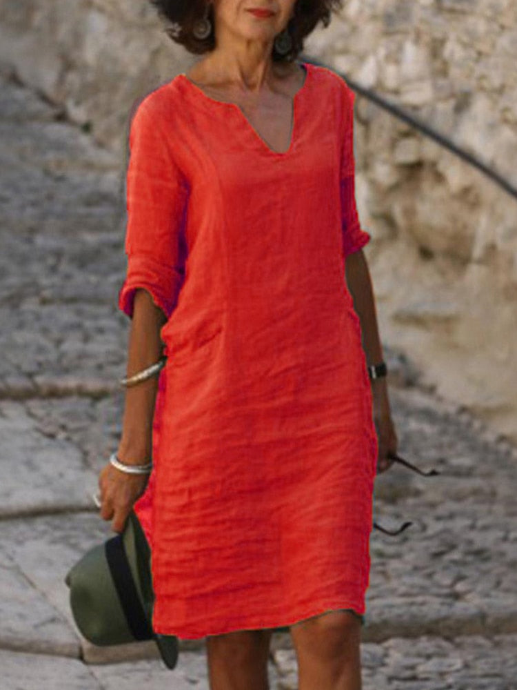 WW | Midi Kleid - Stilvolles und Entspanntes Midikleid für Jeden Tag