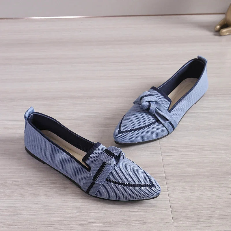 WW | Schicke Flache Schuhe mit Spitze und Schleifendetail