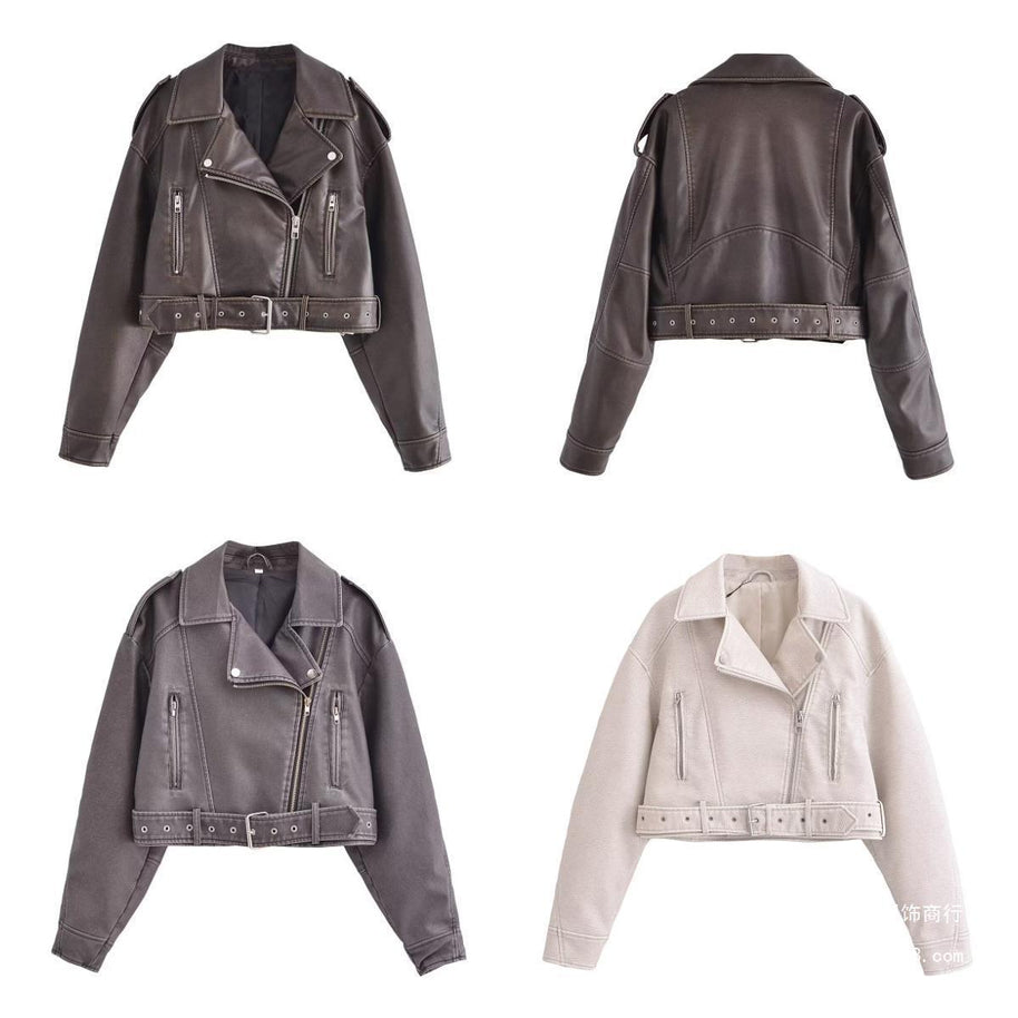 WW | Waschbare, Farbverlaufende Lederjacke Für Damen*