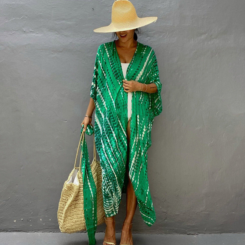 WW | Glamouröse Sonnenschutz Resort Strandkleid Cover Up