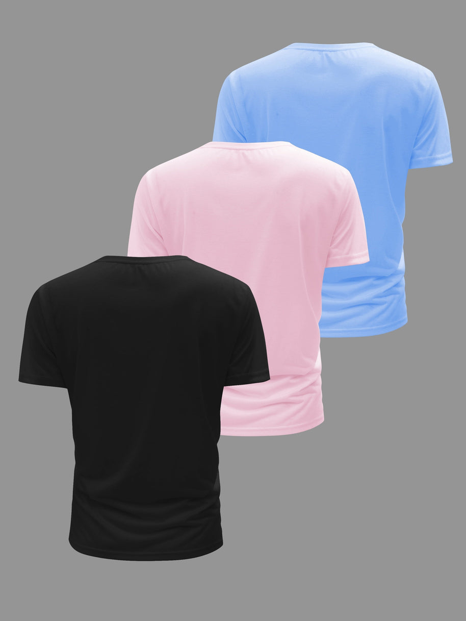 WW | 3 Pack Herren Lässig Kurzarm T-shirts