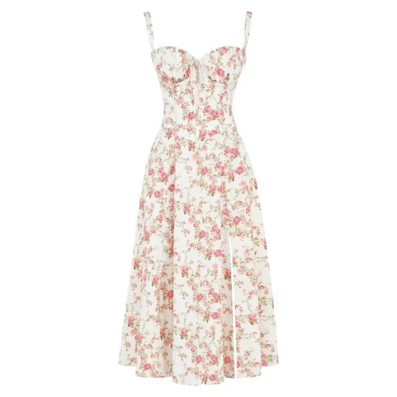 WW | Sommerliches Midi Kleid Mit Trägern & Schlitz Luftig, Elegant & Perfekt Für Warme Tage