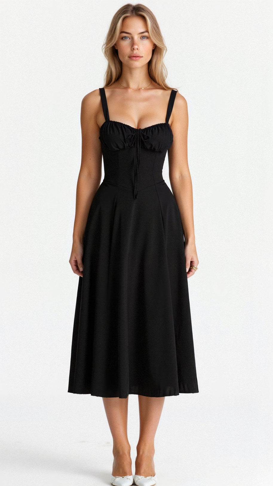 WW | Sommerliches Midi Kleid Mit Trägern & Schlitz Luftig, Elegant & Perfekt Für Warme Tage