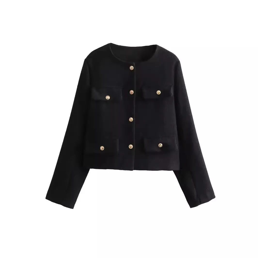 WW | Schicke und elegante Blazerjacke mit Knopfverschluss für Damen