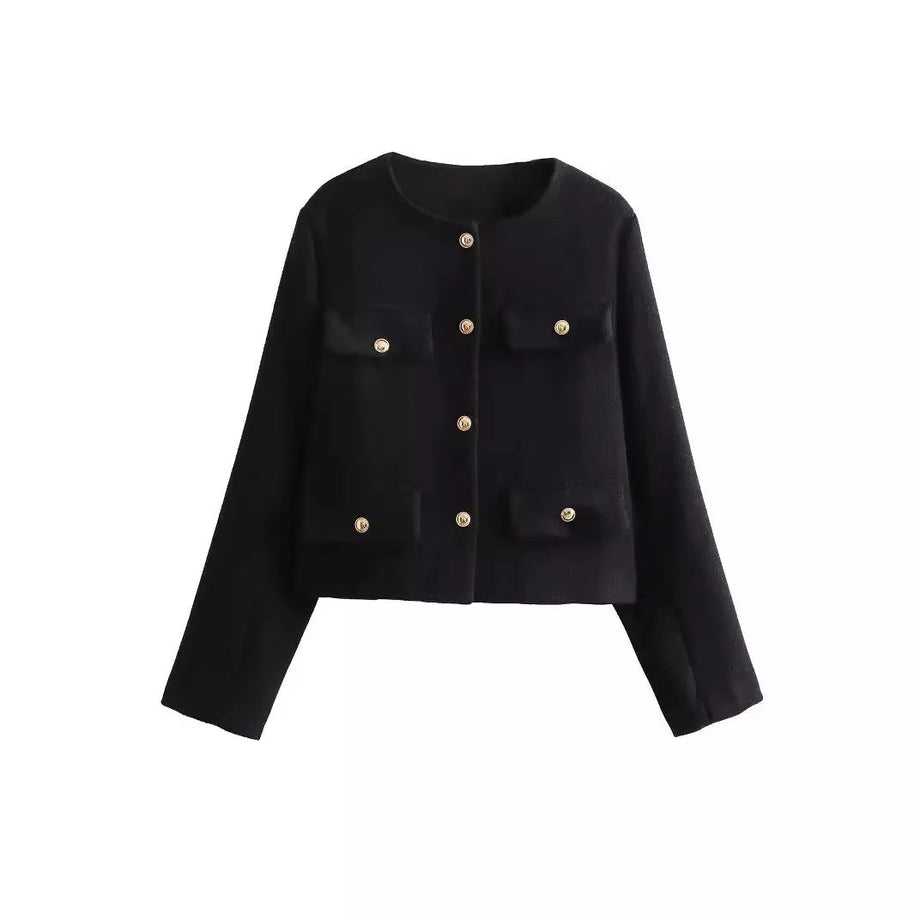 WW | Schicke und elegante Blazerjacke mit Knopfverschluss für Damen