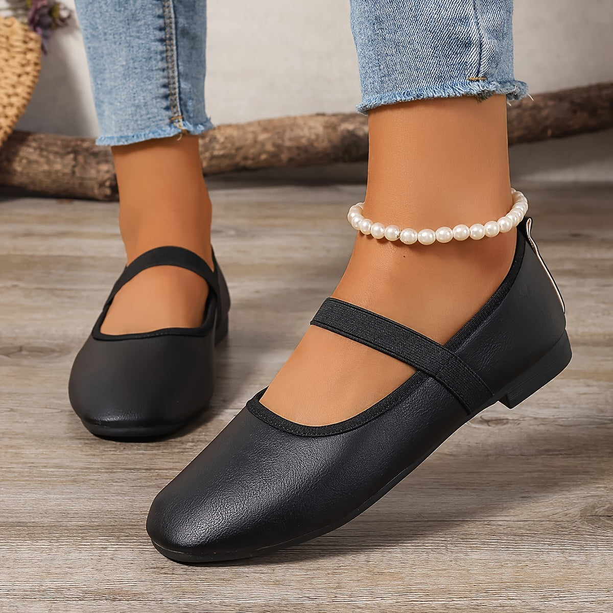 WW | Elegante Weiße Mary Jane Ballerinas
