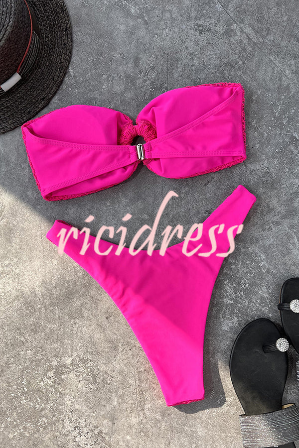 WW Bandeau-Bikini mit Ringausschnitt