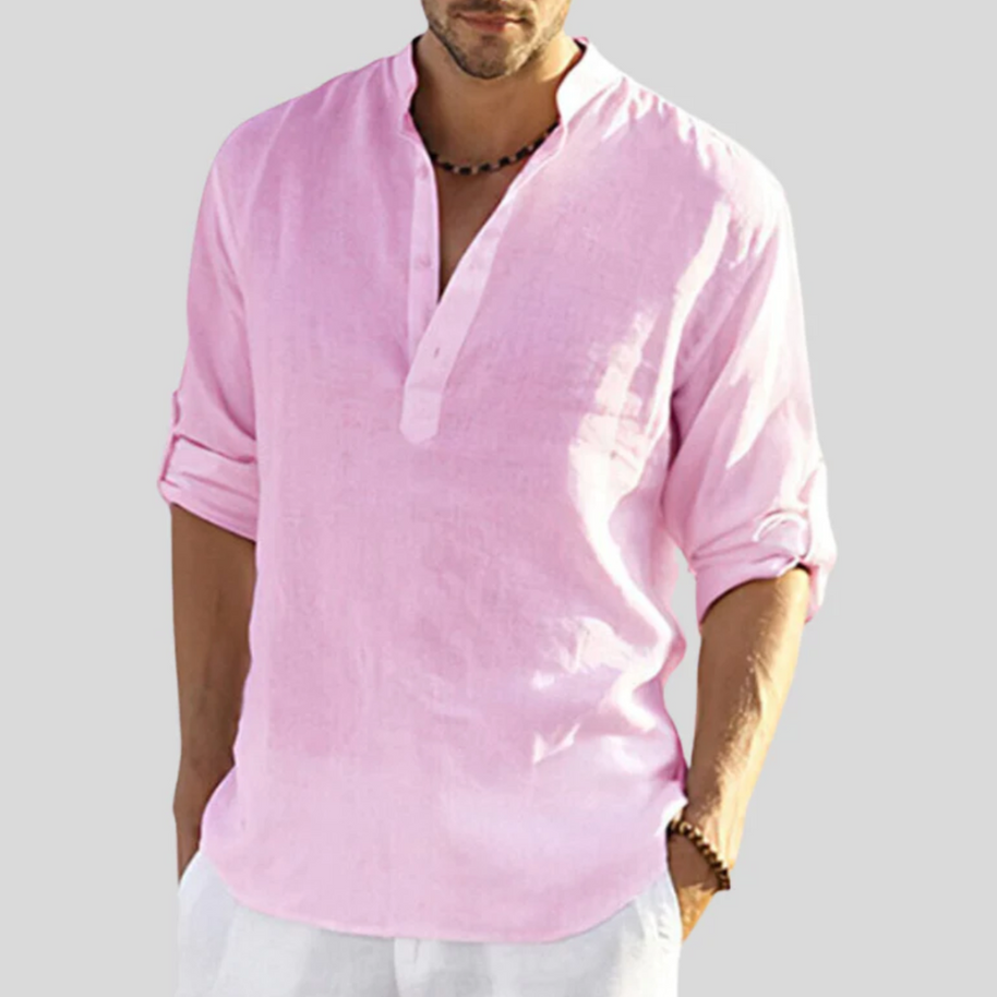 WW | Herren Langarm Poloshirt Schwarz