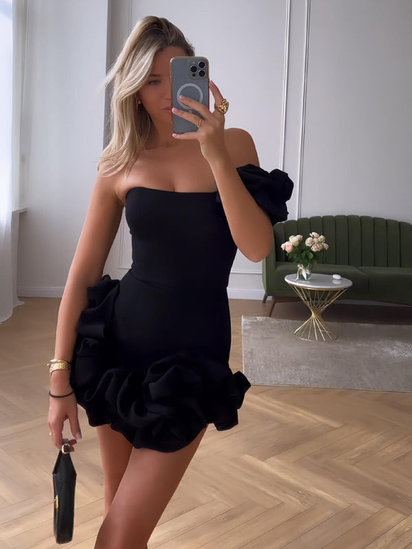 WW | Ein-Schulter-Minikleid