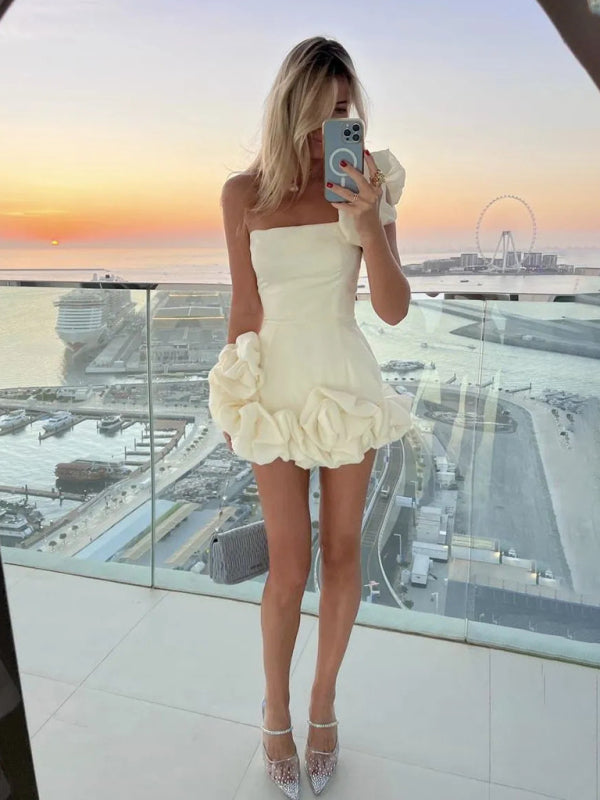 WW | Ein-Schulter-Minikleid