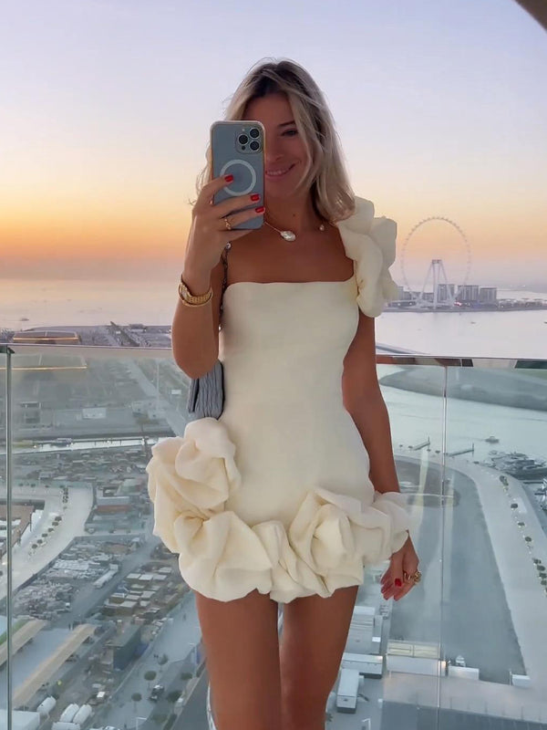 WW | Ein-Schulter-Minikleid