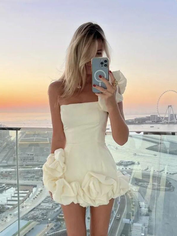 WW | Ein-Schulter-Minikleid