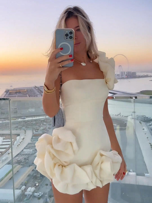 WW | Ein-Schulter-Minikleid