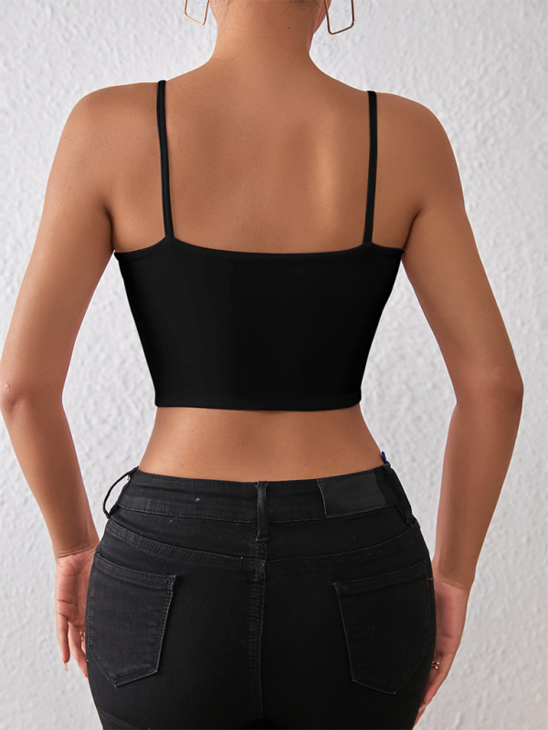 WW | Frühling und Sommer sexy bauchfreies Spaghetti-Top