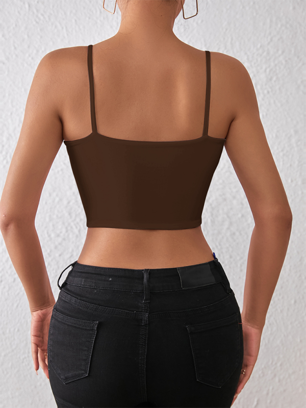 WW | Frühling und Sommer sexy bauchfreies Spaghetti-Top