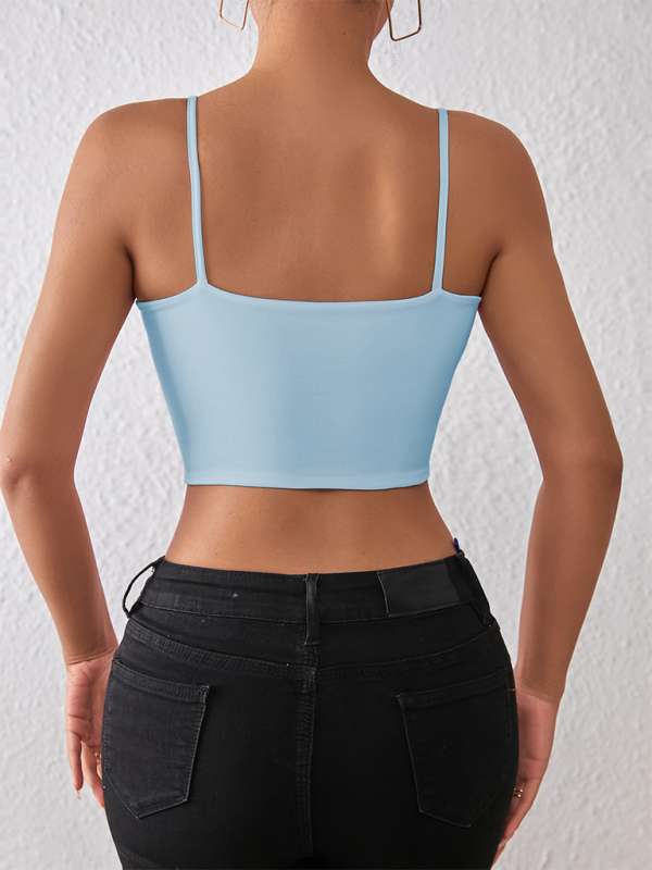 WW | Frühling und Sommer sexy bauchfreies Spaghetti-Top