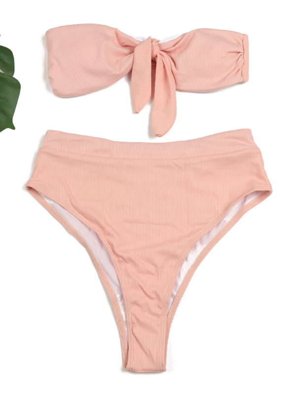 WW | Damen Hochtailliertes Bikini Röhrenoberteil Badeanzug