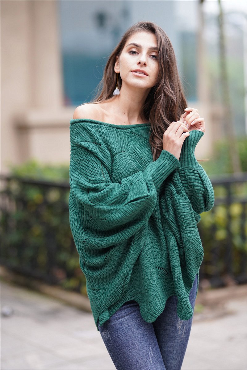 WW Es wird alles gut Strickpullover - Grün