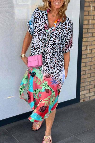 WW | Animal Print Midi Kleid