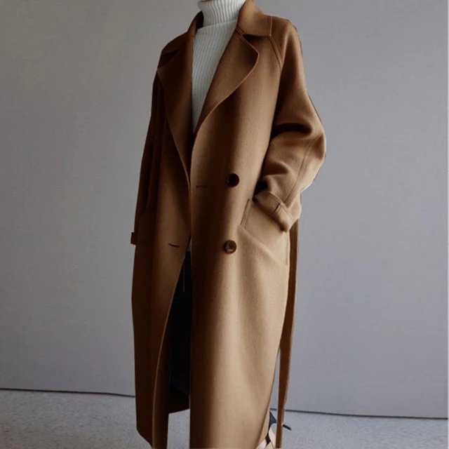 WW | Langer Trenchcoat Jas Kaschmir Damen