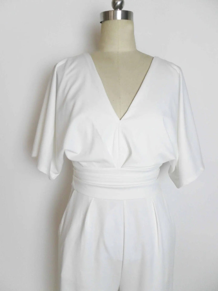 Eleganter V-Ausschnitt Jumpsuit