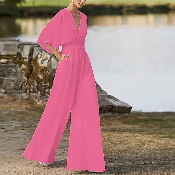 Eleganter V-Ausschnitt Jumpsuit