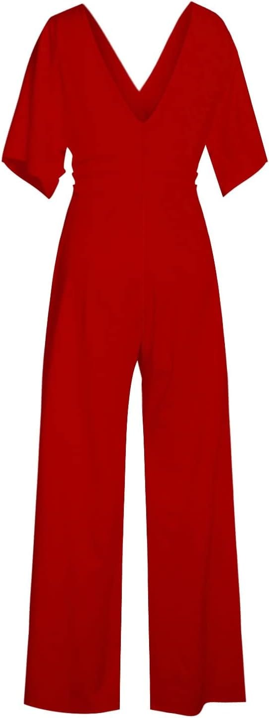 Eleganter V-Ausschnitt Jumpsuit